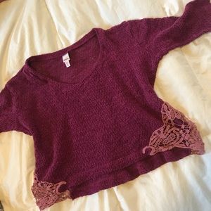Burgundy Bongo knit sweater